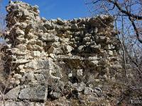 Abbaye de Clarescombes - XIIe  Vue sur les vestiges du mur Ouest de l'abbaye (extérieur) ...