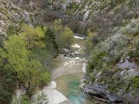 Gorges de la Méouge - De St Pierre Avez au Pont Roman  Vue sur le lit de la Méouge