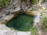 Gorges de la Méouge  Marmite. Bien profonde