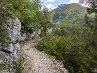 Gorges de Trévans  Le sentier. Il s'agit d'un très ancien sentier muletier