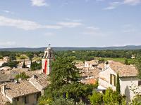 Grignan (Drôme)  Vue vers le Nord et le beffroi.