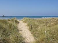 Crozon - Plage de la Palue  Arrivée à la plage par la dune