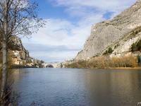 Sisteron - Plan d'Eau - Marres  La Durance et la Baume depuis les Marres