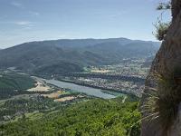Rando - Grotte du Trou de l'Argent  Vue sur Lure et le barrage EDF de Saint Lazare sur la Durance au Sud de Sisteron