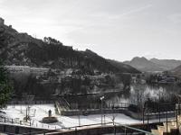 Sisteron - Faubourg de la Baume  Vue vers l'Ouest et le Buech en hiver