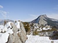 Sisteron Collet Marquise  La citadelle de Sisteron et la Baume depuis le Collet. A gauche au loin, la montagne de Gache