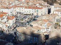 Boucle Sisteron Le Molard - Le Thor  Sisteron depuis l'Est du Molard - Zoom sur l'avenue Paul Arène