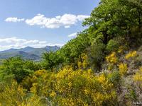 Montgervis  Vue vers l'Ouest. Au loin au centre, le rocher de Pierre-Impie (Montagne de l'Ubac)