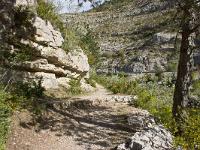 Rando -Gorges de la Méouge  Le sentier au départ de la rando qui va longer le torrent de la Méouge sur environ 5 km jusqu'au Rocher du Château.