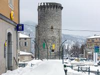 Sisteron sous la neige  Devant la poste