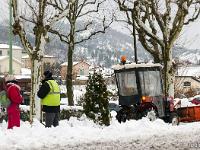 Sisteron sous la neige  Avenue de la Libération