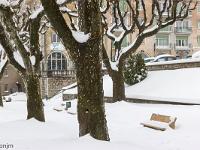 Sisteron sous la neige  Square Pierre Lanza