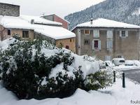 Sisteron sous la neige  Place du Tivoli