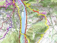 Boucle Sisteron via l'ancienne route d'Entrepierres  Itinéraire de la ballade - Distance 14 km - Boucle au départ de Sisteron via l'ancienne route d'Entrepierres et retour par la D 217 puis le quartier du Gand