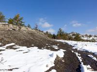 Tournée des Chênes  Nous voici presque arrivé à la Corpatasse que nous allons suivre sur 1 km par l'ubac pour retourner vers Thèze, notre point de départ